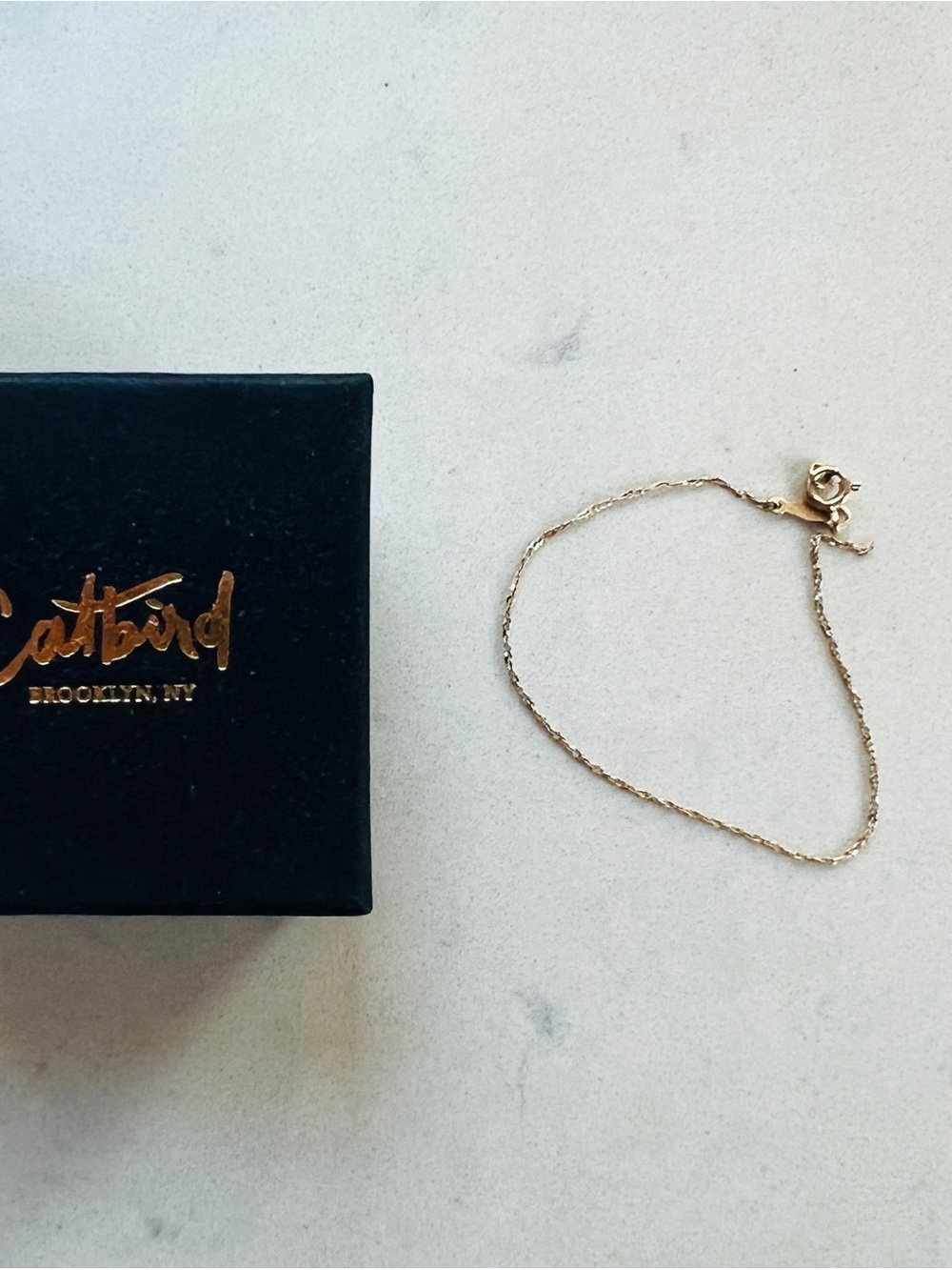 Catbird 14K Gold Sweet Nothing Bracelet 6.25” Flaw